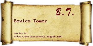 Bovics Tomor névjegykártya